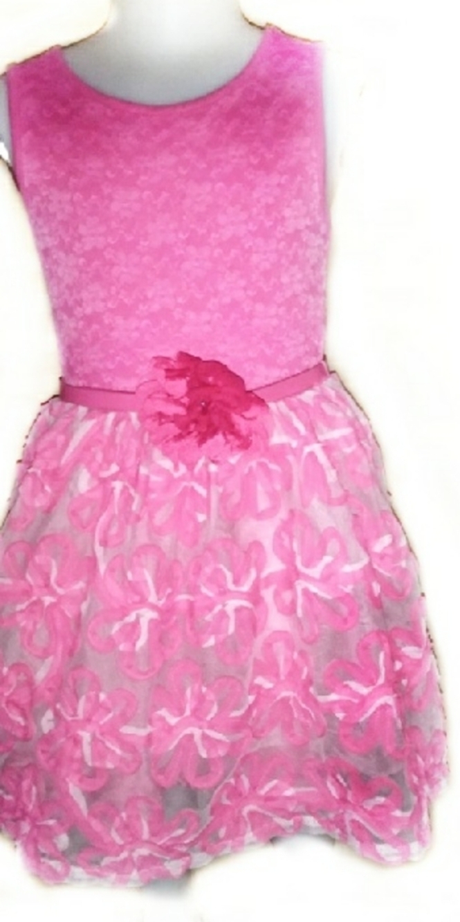 Children's place pink lace floral overlay …